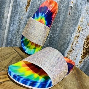 Tie dyed & Bling Sandals